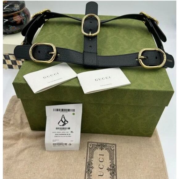 Gucci demetra , extra large leather dog harness made in Italy - Picture 14 of 14